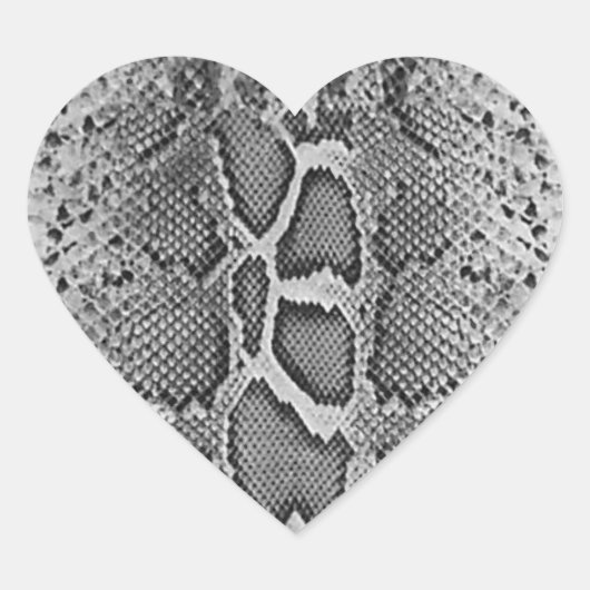 Snakeskin-ontwerp, slangenhutprintpatroon hart sticker (Voorkant)