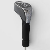 Snakeskin Pattern Masculine Mosaic Monogram Golfheadcover (Schuin)