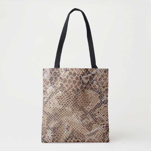 Snakeskin Python Snake Print Draagtas (Voorkant)