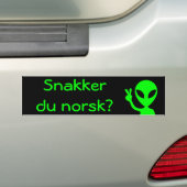 Snakker du norsk? Bumpersticker (Op auto)
