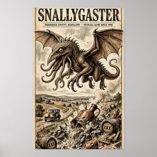 Snallygaster Bootlegger Alibi Poster (Voorkant)