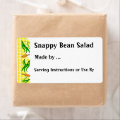 Snap Beans Custom Inblikken of diepvriezer Labels (Insitu)