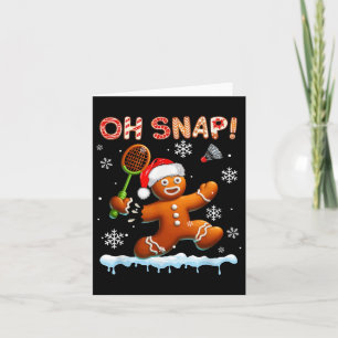 Snap Christmas Gingerbread Broken Spelen Badminton Kaart