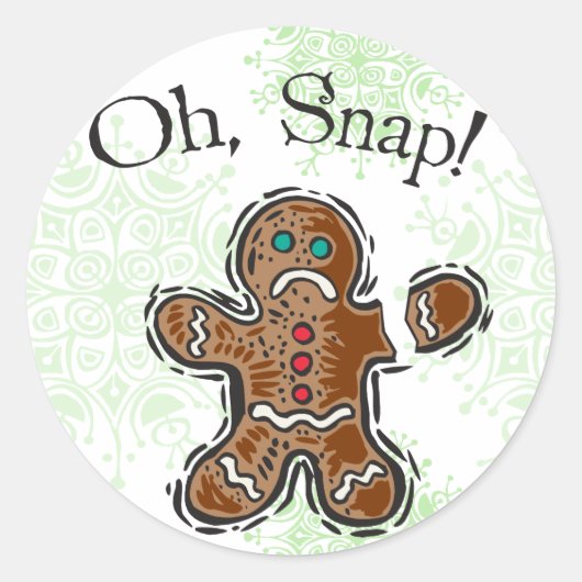 Snap Cookie Ronde Sticker (Voorkant)
