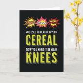 Snap Crackle Pop Funny Vieillissement carte d'anni (Fleur jaune)