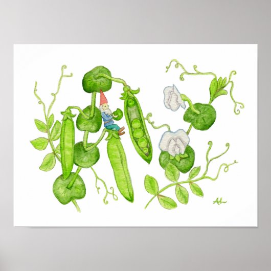 Snap Pea Gnome art print (Voorkant)