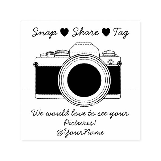 Snap share bruiloft  zelfinktende stempel (Design)