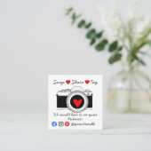 Snap Share label Social Media Business Order bedan (Staand voorkant)