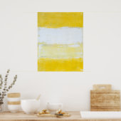 'Snap Shot' Grijs en Geel Abstract Kunst Poster (Keuken)