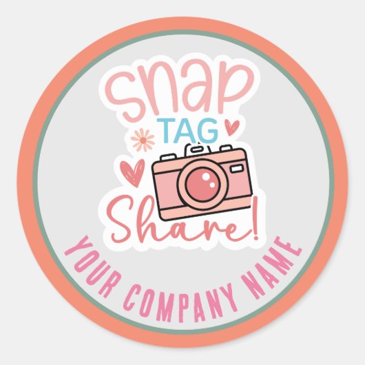 Snap Tag Share Aangepaste Zakelijke (Voorkant)