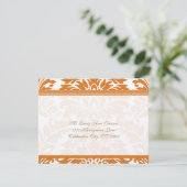 Snapdragon Coral & Ivy Mariage damassé RSVP (Debout devant)