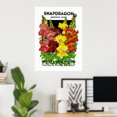 Snapdragon  Seed Packet Poster (Thuiskantoor)