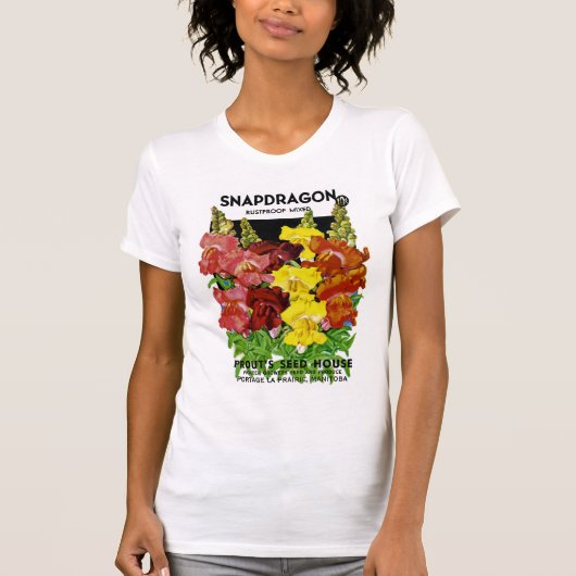 Snapdragon Seed Packet T-shirt (Voorkant)