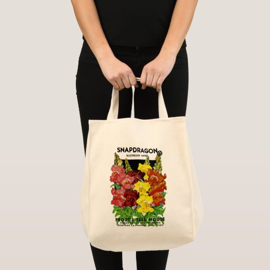 Snapdragon Seed Packet Tote Bag (Voorkant (product))