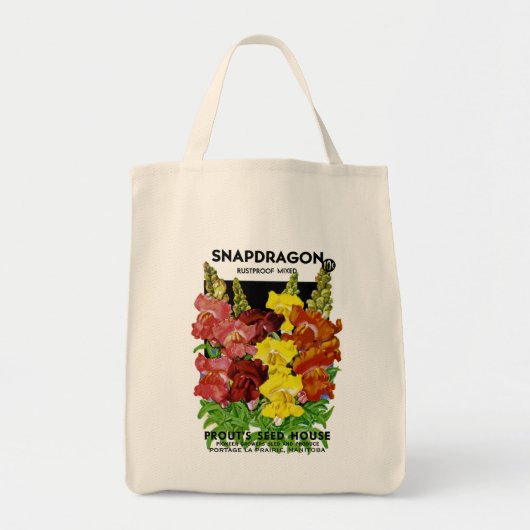 Snapdragon  Seed Packet Tote Bag (Voorkant)
