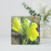 Snapdragon Yellow Flower Kaart (Staand voorkant)