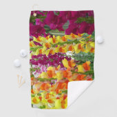 Snapdragons Colorful Floral Golfhanddoek (Insitu)