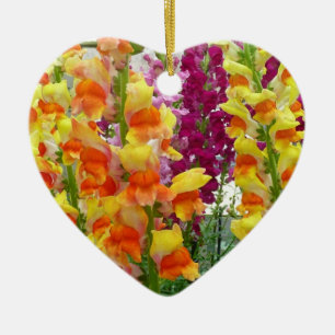 Snapdragons Colorful Floral Keramisch Ornament