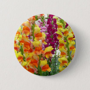 Snapdragons Colorful Floral Ronde Button 5,7 Cm