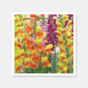 Snapdragons Colorful Floral Servetten
