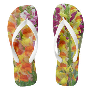 Snapdragons Colorful Floral Teenslippers