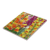 Snapdragons Colorful Floral Tegeltje (Zijkant)