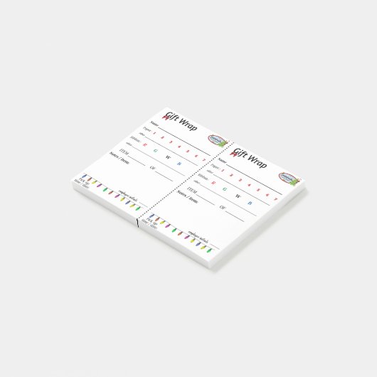 Snapedle Holiday Gift Wrapping Post It Labels Post-it® Notes (Schuin)