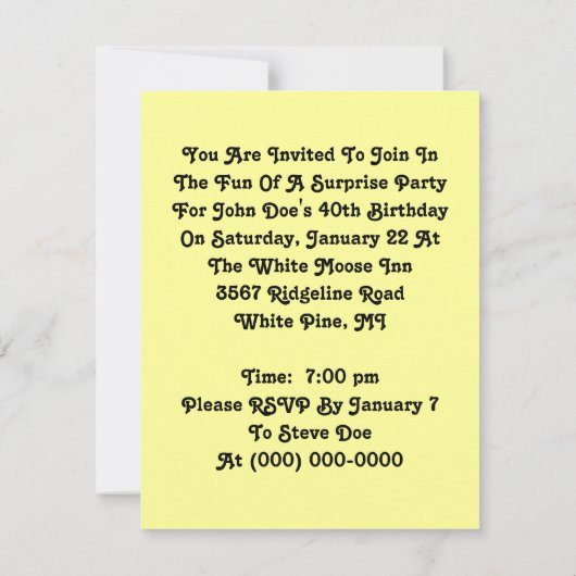Snapper Dapper Sharp ~ Invitation Surprise Party (Dos)