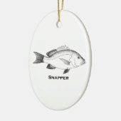 Snapper Fish Keramisch Ornament (Links)