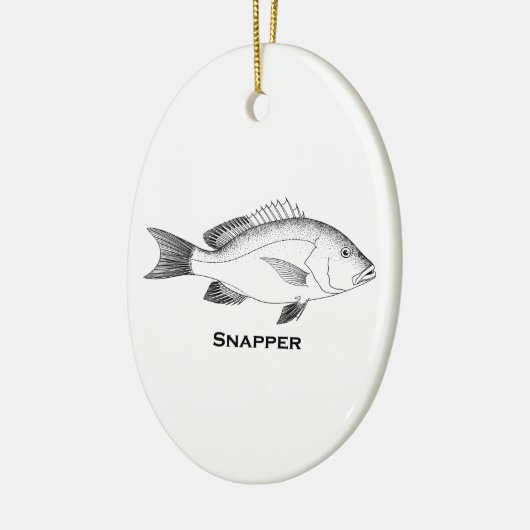 Snapper Fish Keramisch Ornament (Links)