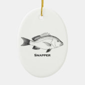 Snapper Fish Keramisch Ornament (Voorkant)