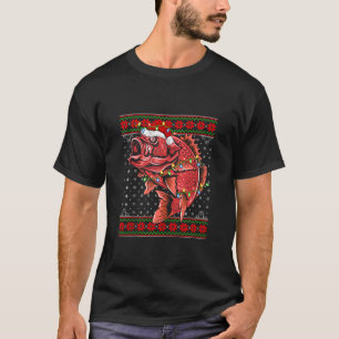Snapper Kerstverlichting Lelijke trui Santa Snappe T-shirt