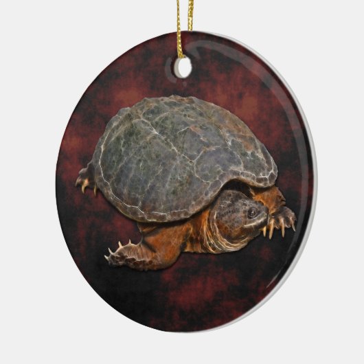 Snapping Turtle Terrapin-lover Gift Keramisch Ornament (Links)