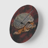 Snapping Turtle Terrapin-lover Gift Ronde Klok (Hoek)