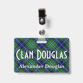 Snappy Clan Douglas Tartan Badge (Voorzijde met clip)