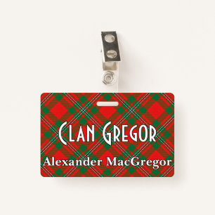 Snappy Clan Gregor MacGregor Tartan Badge