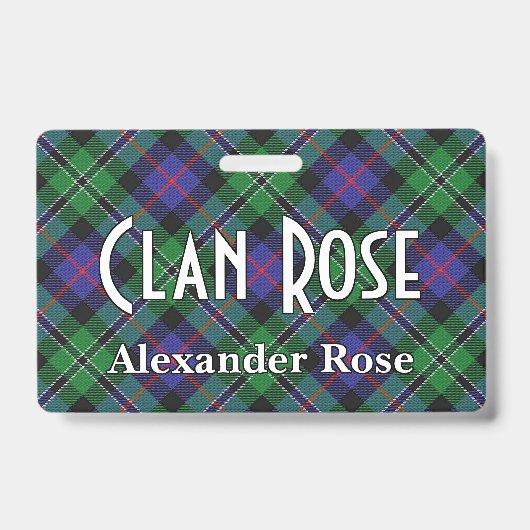 Snappy Clan Roos Tartan Badge (Voorzijde)