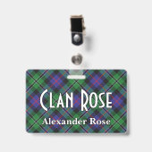 Snappy Clan Roos Tartan Badge (Voorzijde met clip)