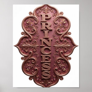 Snappy Gold PRINCESS Tekst Design Poster