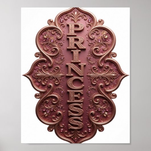 Snappy Gold PRINCESS Tekst Design Poster (Voorkant)