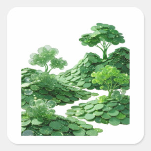 Snappy Green GREEN COINS AND TREES Sticker Motief