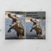 Snappy Jaws : Crocodile Leaping Carte Anniversaire (Intérieur)