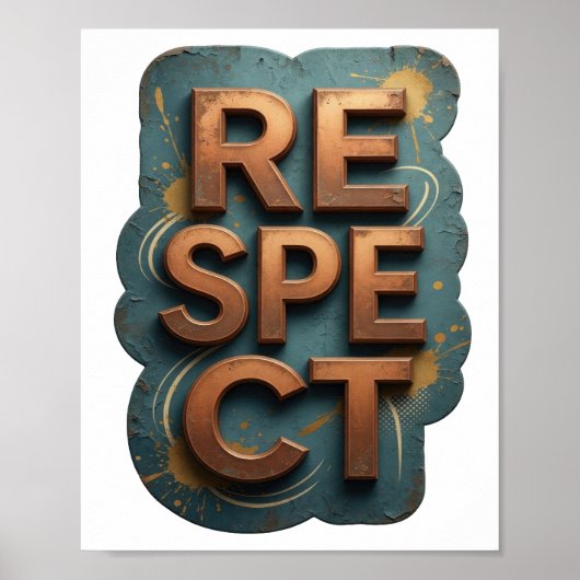 Snappy Orange RESPECT Print (Voorkant)