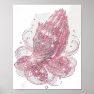 Snappy Roze BIDVORMIGE HANDEN Poster
