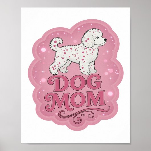 Snappy Roze HOND MOEDER Statement Ontwerp Poster (Voorkant)