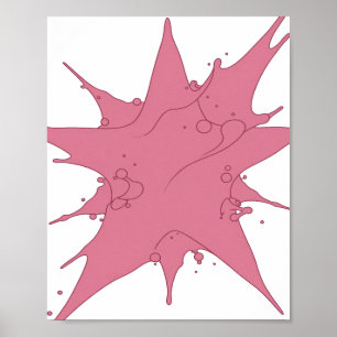 Snappy Roze ROZE SPAT Text Ontwerp Poster