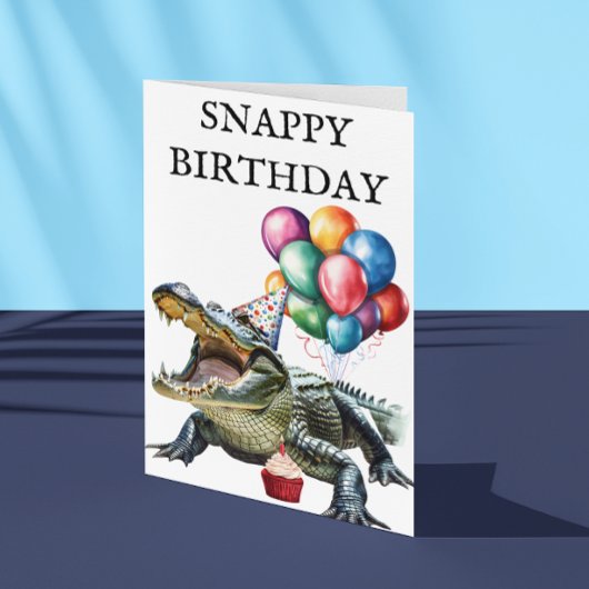 Snappy Verjaardag Alligator Grappige Krokodil Kaart