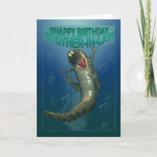 Snappy Verjaardag Happy Crocodile Onderwater Uitzi Kaart
