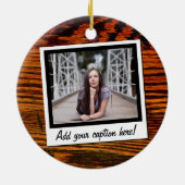 Snapshot en bois Photo Ornement de Noël (Dos)