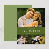 Snapshots Mariage Enregistrer la carte Date (Devant / Derrière)